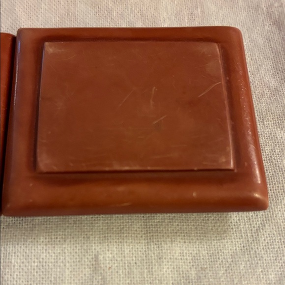 Vintage Chocolate Brown Belt Buckle Hook and Eye style 2 piece Set for 1” belt - Picture 8 of 9